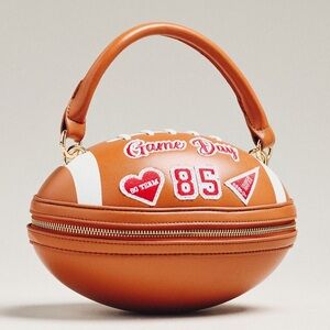 Anthropologie Brown Football Handbag